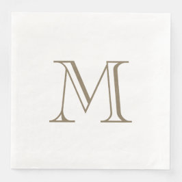 Guardanapo De Papel De Jantar Simples papel monograma Dourado Napkin