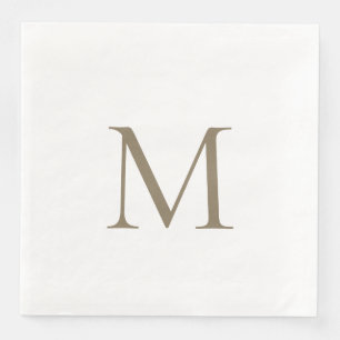 Guardanapo De Papel De Jantar Simples papel monograma Dourado Napkin