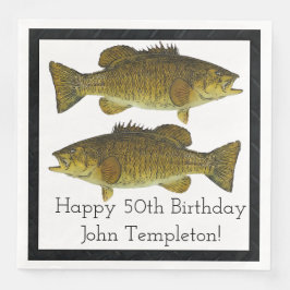Guardanapo De Papel De Jantar Smallmouth Bass, 50º aniversário dos esportes de p