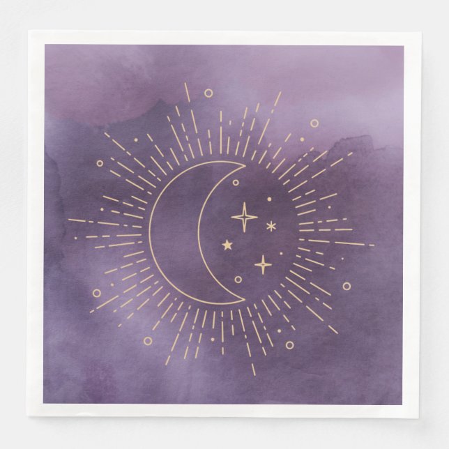 Guardanapo De Papel De Jantar Sol e Lua (Frente)