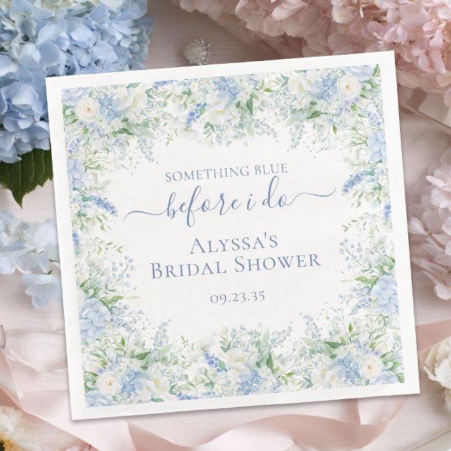 Guardanapo De Papel De Jantar Something Blue Before I Do Bridal Shower (Criador carregado)