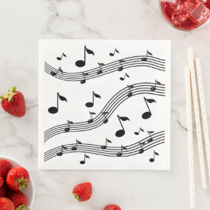 Guardanapo De Papel De Jantar Sonhos de instrumentos de música padronizados
