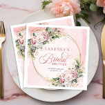 Guardanapo De Papel De Jantar Stylish dusty pink floral greenery bridal shower<br><div class="desc">✅ For matching items search 218B in my collections ✅ Celebrate the bride with elegant rose gold, dusty pink, and blush floral bridal shower napkins featuring delicate boho greenery and eucalyptus accents. Perfect for romantic table décor, these stylish napkins add a soft, feminine touch to any bridal shower. Ideal for...</div>