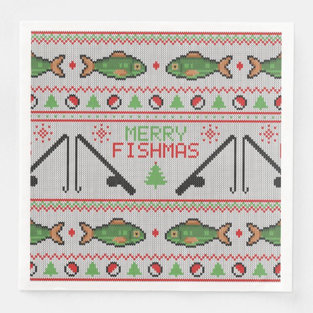 Guardanapo De Papel De Jantar Suéter de Natal Feio (Frente)