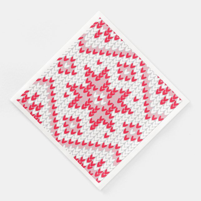 Guardanapo De Papel De Jantar Suéter de Natal Tecido Vermelho Floco de Neve (Canto)