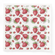 Summer Strawberry Paper Napkins