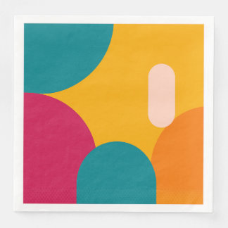 Guardanapo De Papel De Jantar Sunset Geometry - Colorful Paper napkin
