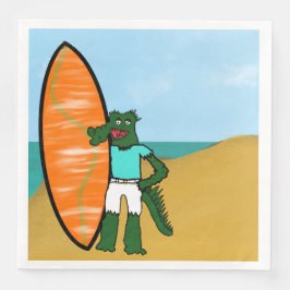 Guardanapo De Papel De Jantar Surfer Birthday