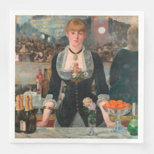 Guardanapo De Papel De Jantar Temperamental Barman Parisiense Manet Um Bar no Fo