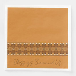 Guardanapo De Papel De Jantar Terrenos com Dourado