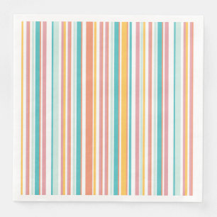 Guardanapo De Papel De Jantar Teste de faixa de verão cores felizes
