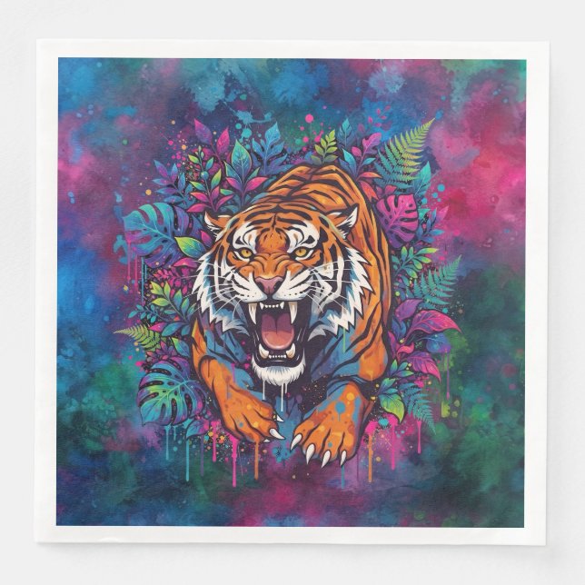 Guardanapo De Papel De Jantar Tigre (Frente)