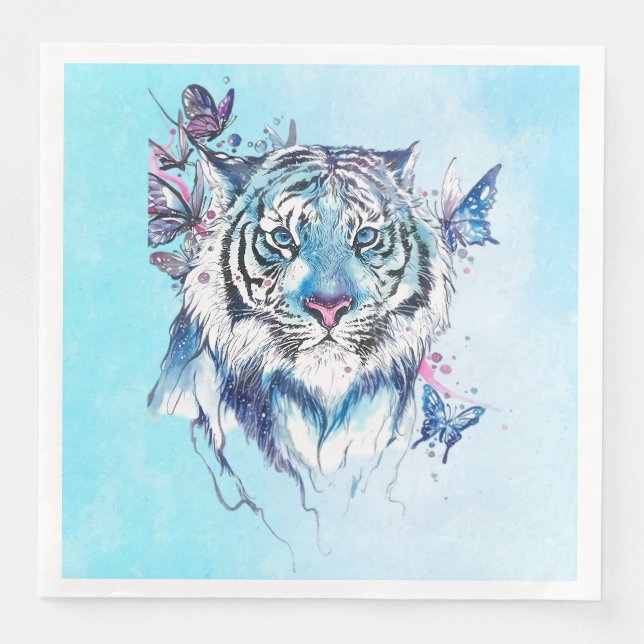 Guardanapo De Papel De Jantar Tigre (Frente)