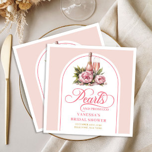 Guardanapo De Papel De Jantar Toalhas de Banho de Pérolas Rosa e Dourado Elegant