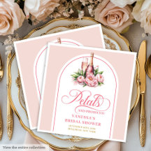 Toalhas de papel Elegantes Pétalas e Prosecco com 