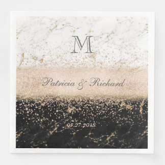 Guardanapo De Papel De Jantar trabalho de arte de casamento de rosa de confetti 