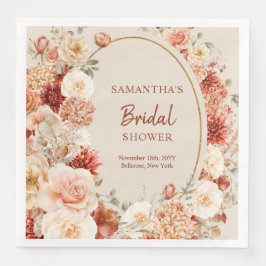 Guardanapo De Papel De Jantar Trendy cobre-blush e burgundy