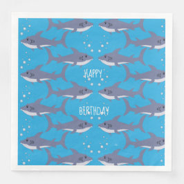 Guardanapo De Papel De Jantar Tubarões Nadadores Papel-Padrão para Crianças de A