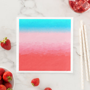 Guardanapo De Papel De Jantar Turcos e Caicos Blue e Coral Ombre