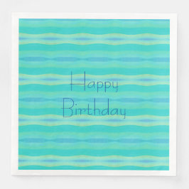 Guardanapo De Papel De Jantar Turquesa e Blue Watercolor