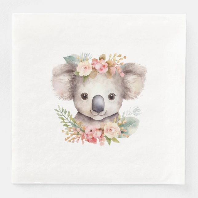 Guardanapo De Papel De Jantar Urso Koala Australiano (Frente)