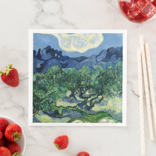 Guardanapo De Papel De Jantar Van Gogh As Oliveiras Pintura Paisagem