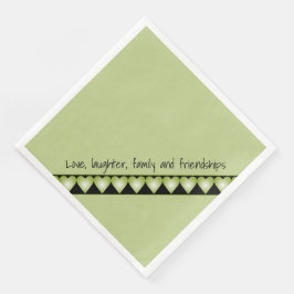 Guardanapo De Papel De Jantar Verde e Preto Bonito Designer