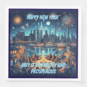 Guardanapo De Papel De Jantar Véspera de Ano Novo na Cidade de Nova York