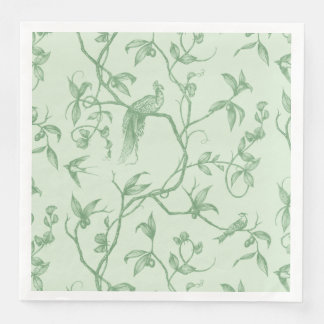 Guardanapo De Papel De Jantar Viagem ao Chateau Peacock Green