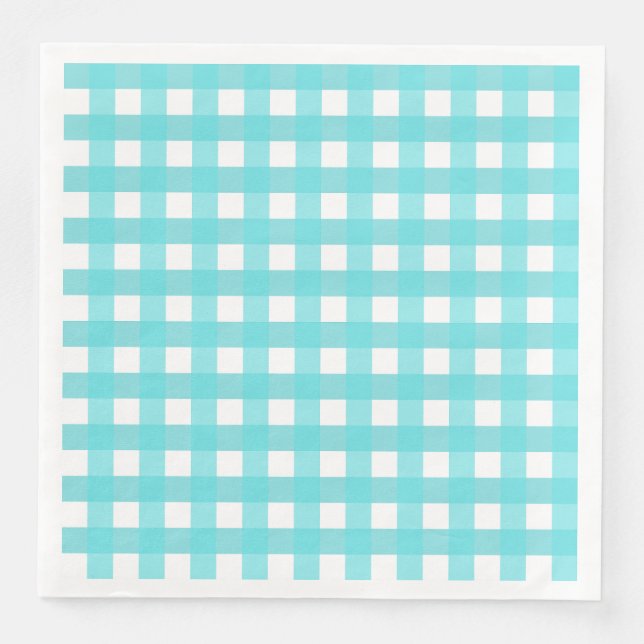 Guardanapo De Papel De Jantar Vichy Bleu Ciel (Frente)