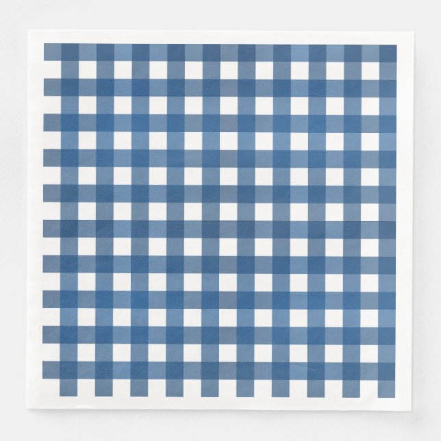 Guardanapo De Papel De Jantar Vichy Bleu marine (Frente)