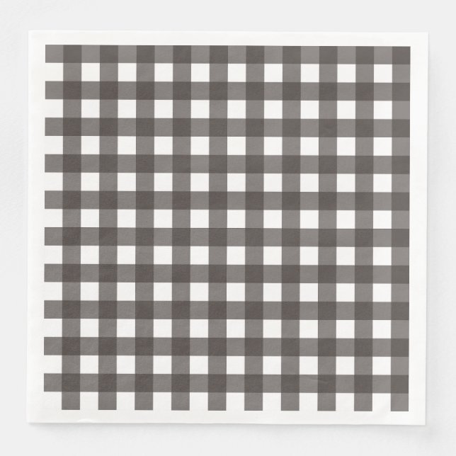 Guardanapo De Papel De Jantar Vichy Gris anthracite (Frente)
