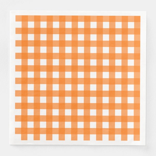 Guardanapo De Papel De Jantar Vichy Orange (Frente)