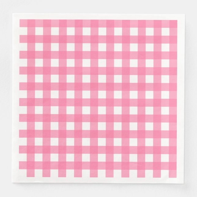 Guardanapo De Papel De Jantar Vichy Rose clair (Frente)