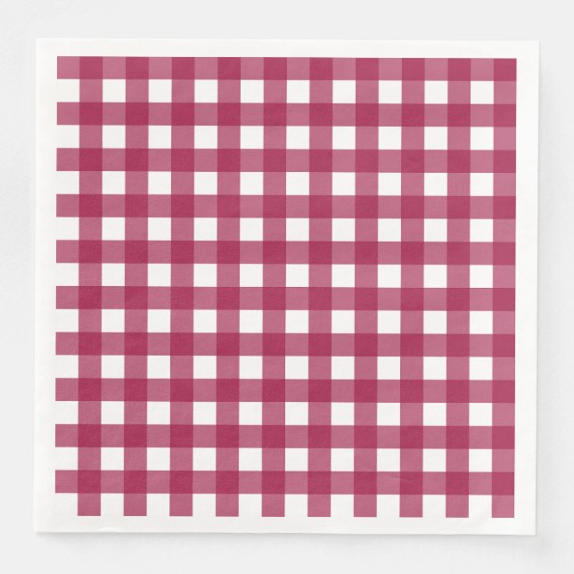 Guardanapo De Papel De Jantar Vichy Rouge Cerise (Frente)