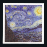 Guardanapo De Papel De Jantar Vincent Van Gogh Starry Night Vintage<br><div class="desc">Vincent van Gogh Starry Night Fine Art Painting Starry Night é uma pintura do artista holandês impressionista poste Vincent van Gogh. O céu azul noturno está cheio de nuvens, estrelas e uma lua crescente brilhante. A Noite Estrelada é a única noturna da série de visões da janela do seu quarto....</div>