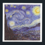 Guardanapo De Papel De Jantar Vincent Van Gogh Starry Night Vintage<br><div class="desc">Vincent van Gogh Starry Night Fine Art Painting Starry Night é uma pintura do artista holandês impressionista poste Vincent van Gogh. O céu azul noturno está cheio de nuvens, estrelas e uma lua crescente brilhante. A Noite Estrelada é a única noturna da série de visões da janela do seu quarto....</div>