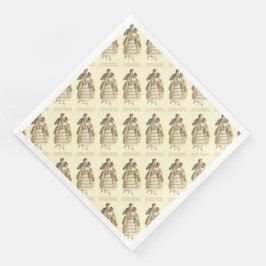 Guardanapo De Papel De Jantar Vintage Casal Vitoriano Livro de Natal Napkins