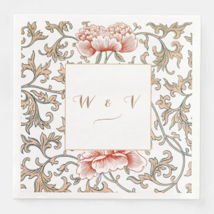 Guardanapo De Papel De Jantar Vintage Floral Ornament por Owen Jones