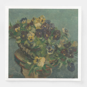 Guardanapo De Papel De Jantar Vintage Flowers Van Gogh Basket of Pansies