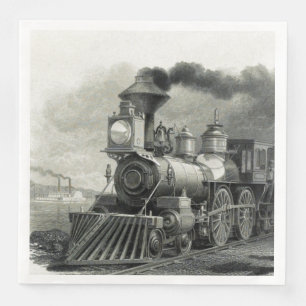 Guardanapo De Papel De Jantar Vintage Steam Train