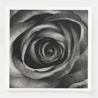 Guardanapo De Papel De Jantar Vintagem Floral Decorativa de Flor Rosa Preta