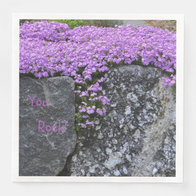 Guardanapo De Papel De Jantar Você Balança Phlox Roxo (Frente)