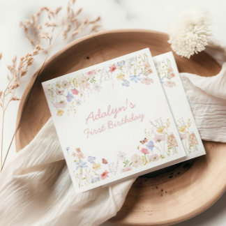 Guardanapo De Papel De Jantar Wildflower não é ela um maravilhoso aniversário Na