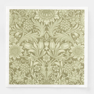 Guardanapo De Papel De Jantar William Morris Sunflower Green Flower
