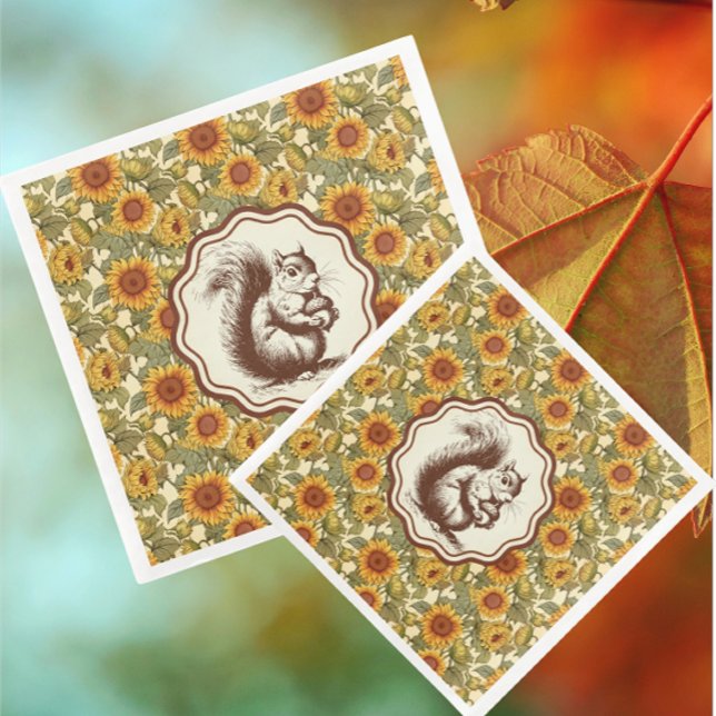 Guardanapo De Papel De Jantar William Morris Sunflower Squirrel (Entertaining made easy!)