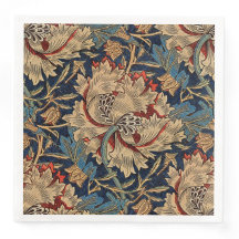 William Morris Vintage Padrão Floral Vermelho