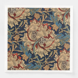 Guardanapo De Papel De Jantar William Morris Vintage Padrão Floral Vermelho