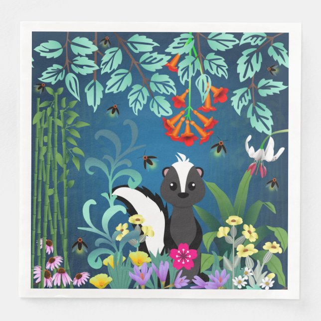 Guardanapo De Papel De Jantar Woodland Skunk (Frente)
