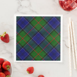 Guardanapo De Papel De Jantar xadrez azul verde tartan Colquhoun